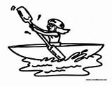 Kayak Pages Coloring Transportation Boats Girl Paddling Canoe Colormegood Canoekayak Sports sketch template