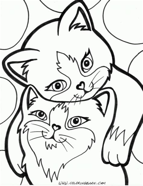 kitten coloring pages kids printable sf