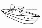 Mewarnai Kapal Sketsa Transportasi Kendaraan sketch template