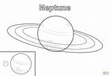 Neptune Coloring Planet Pages Drawing Saturn Printable Paper sketch template