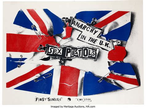 Sex Pistols Anarchy In The Uk Promo Poster Emi 1976 Music