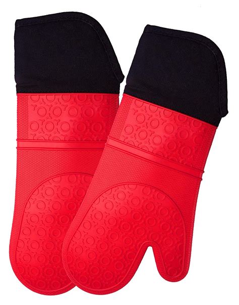 extra long professional silicone oven mitt  pair oven mitts