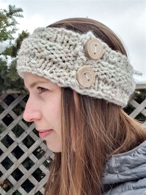 easy  knitted headband pattern  adults sustain  craft habit