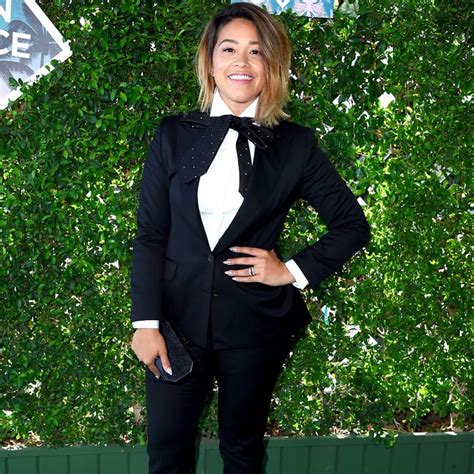 Gina Rodriguez S Tuxedo At Teen Choice Awards 2016 Popsugar Latina