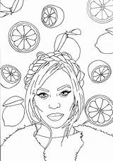 Beyonce Drawing Coloring Getdrawings sketch template