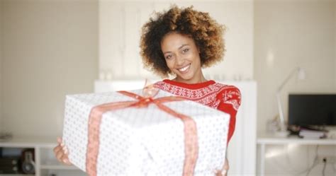 Sexy African American Woman With Christmas T By Daniel