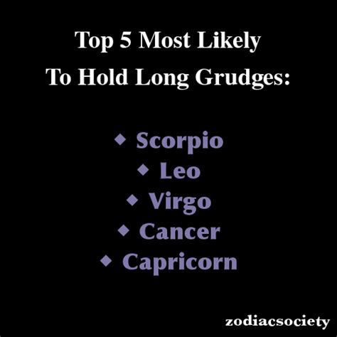 Zodiac Signs Top 5 Most Likely To Hold Long Grudges