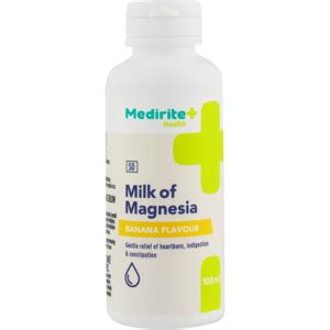 medirite pharmacy banana flavour magnesium milk ml heartburn