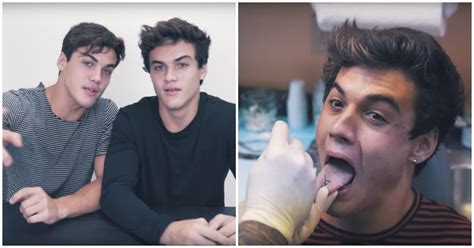 Ethan Dolan Gets Tongue Piercing After Dolan Twins Tongue Challenge