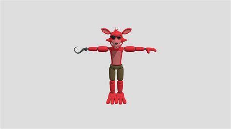 unwithered foxy download free 3d model by glitchtrap glichtrap