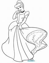 Cinderella Coloring Pages Disney Dress Drawing Princess Printable Kids Sheets Getdrawings Google sketch template
