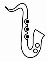 Saxophone Simple sketch template