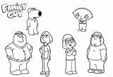 Family Coloring Pages Griffin Fom Members Guy Getdrawings sketch template