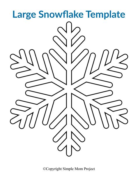 printable easy paper snowflake pattern template printable templates