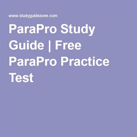 parapro study guide  parapro practice test study guide