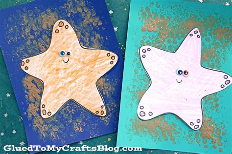 bubble wrap paper starfish craft