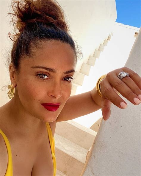 salma hayek in a sexy bikini on her 54th birthday 9 photos the