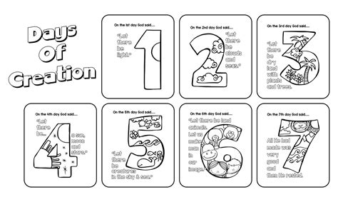 printable creation activity pages creation coloring