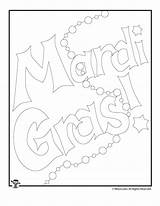 Coloring Gras Mardi Printable Pages Printables sketch template