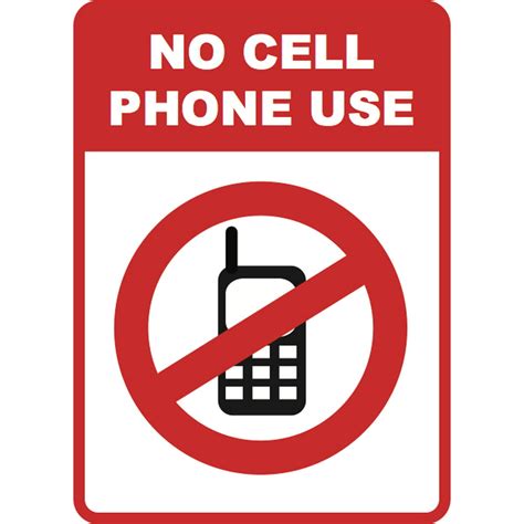 cell phone  sign cellular phones prohibited signs plastic walmartcom walmartcom