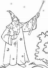 Merlin Wizard Pages Colouring Coloring Kids Printable Kid Color Choose Board sketch template