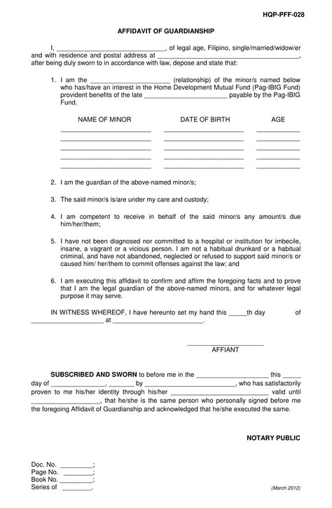 Free Printable Guardianship Forms Im 1 Printable Forms Free Online