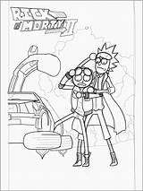 Rick Morty Coloring Bestcoloringpagesforkids sketch template