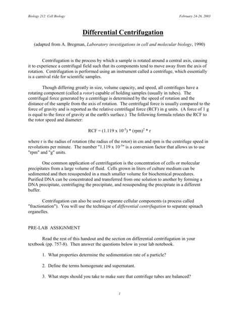 differential centrifugation