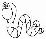 Worm Inchworm Kolorowanki Wiggly Robaki N7 Owady Webstockreview 26kb Clipartlook sketch template