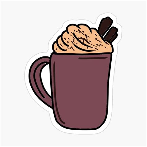 hot chocolate sticker  abbyzart stickers hot chocolate cute food