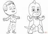 Coloring Pj Masks Pages Gekko Pajama Greg Hero Printable Dot Drawing sketch template