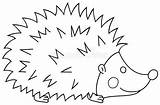 Istrice Hedgehog Fumetto Profilo Divertente Piccolo sketch template