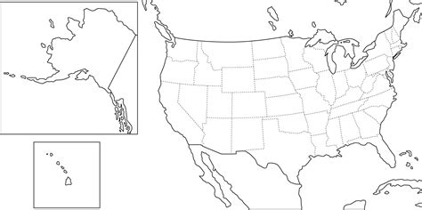 mapa de estados unidos en espanol en blanco y negro colorea tus dibujos