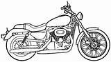 Coloring Pages Motorcycles Kids Motorcycle sketch template