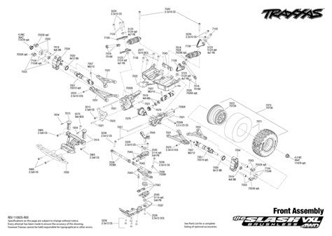 front exploded view  slash  vxl traxxas