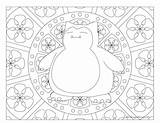 Pokemon Snorlax Coloring Pages Choose Board Printable Mandala Book sketch template