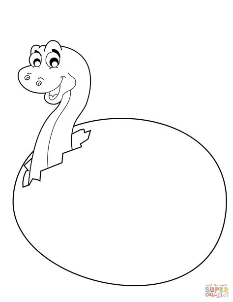 cute  dinosaur hatching  egg coloring page  printable