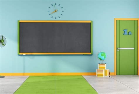 xft modern primary school classroom interior backdrop vinyl