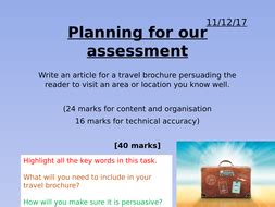 travel writing aqa english language paper  section  assessment