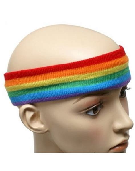 gay pride rainbow sweat headband