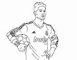 Ramos Sergio Madrid Real Coloring Pages Coloringcrew sketch template