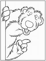 Bear Big Coloring Blue House Pages Clipart Inthe Library sketch template