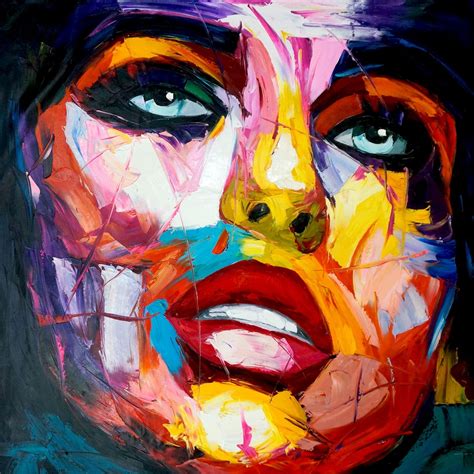 schilderij kleurrijk vrouwengezicht te koop  betaalbarekunstnl dit