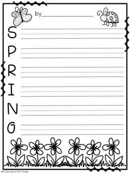 fun spring writing paper freebie   sunny day   grade tpt