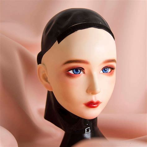 handmade female girl resin and latex hood full head japanese cartoon