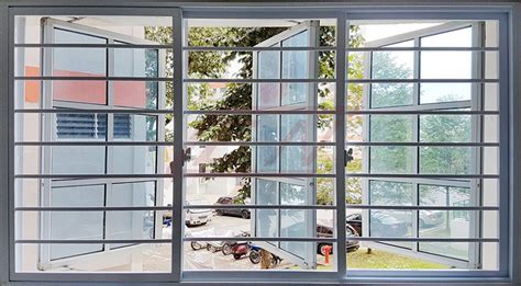 casement windows grilles central aluminium glass
