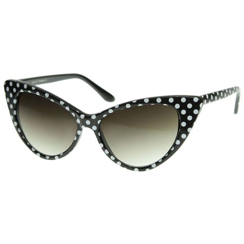 retro 1950 s polka dot cat eye fashion sunglasses 8498 cat sunglasses