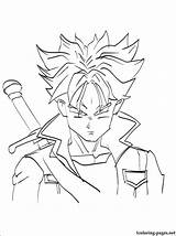 Coloring Trunks Pages Bulma Dragon Future Getcolorings Ball Getdrawings sketch template