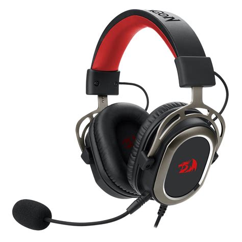 redragon  helios wired gaming headset  surround sound memory