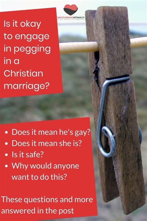 is it okay to engage in pegging in a marriage christian wife